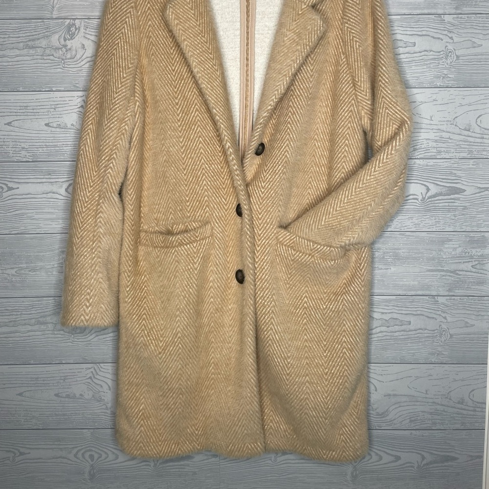 Sanctuary Chevron Tan Short Trench Coat